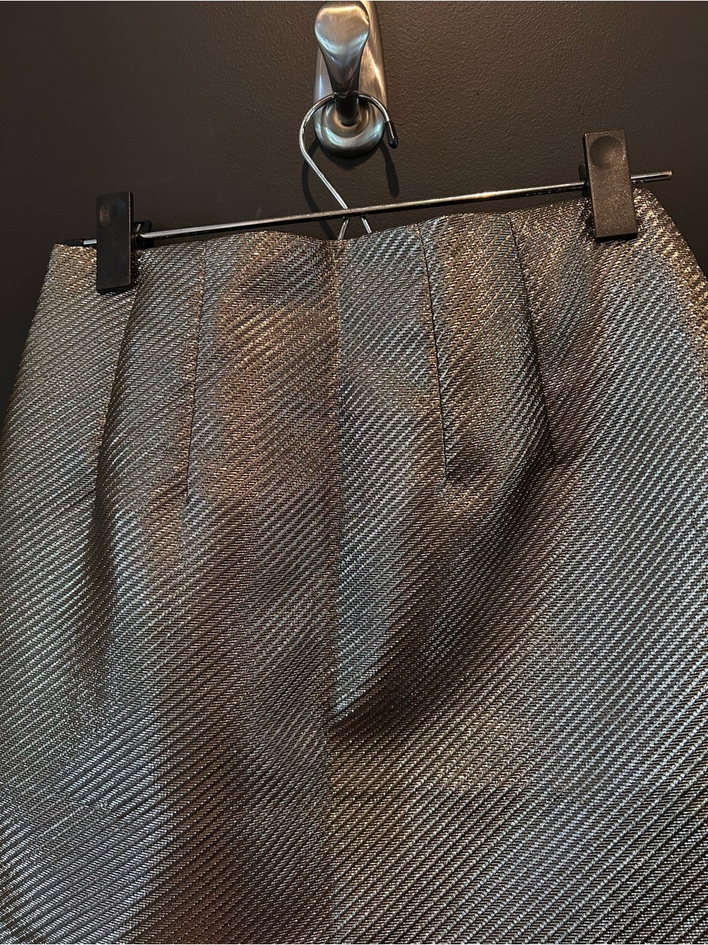 LOFT Metallic Gold Mini Skirt - Picture 9 of 12